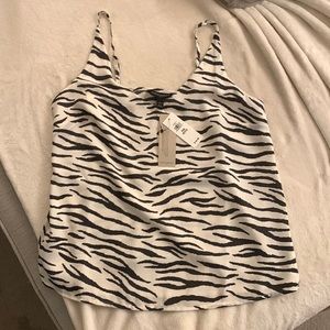 Zebra print banana republic petite XS tank top. Tags on. Never worn!